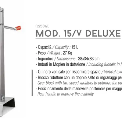 Tre Spade Narážka ruční 15l V DELUXE (4)
