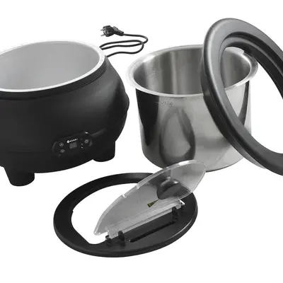 HENDI Kotlík na polévku HENDI,  8L, Černá, 230V/450W (2)