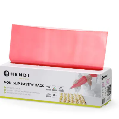 HENDI Sáčky protiskluzové na pečivo, HENDI, Červená, 70 ks, 520x280mm (5)