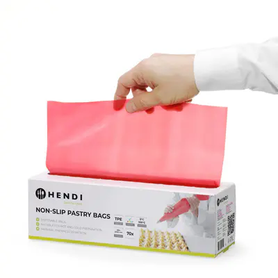 HENDI Sáčky protiskluzové na pečivo, HENDI, Červená, 70 ks, 520x280mm (6)