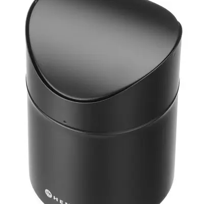 HENDI Koš odpadkový na stolek s otočným krytem, HENDI, 1,2L, Černá, ⌀120x(H)165mm (5)