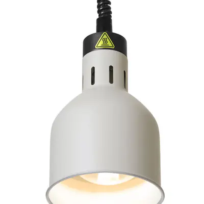 HENDI Lampa výškově nastavitelná ohřívací válcová, HENDI, Bílá, 230V/250W, ⌀175x(H)250mm (3)