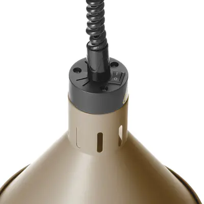 HENDI Lampa výškově nastavitelná ohřívací kuželová, HENDI, Béžová, 230V/250W, ⌀275x(H)250mm (3)