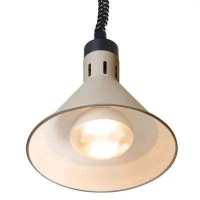 HENDI Lampa výškově nastavitelná ohřívací kuželová, HENDI, Béžová, 230V/250W, ⌀275x(H)250mm (5)