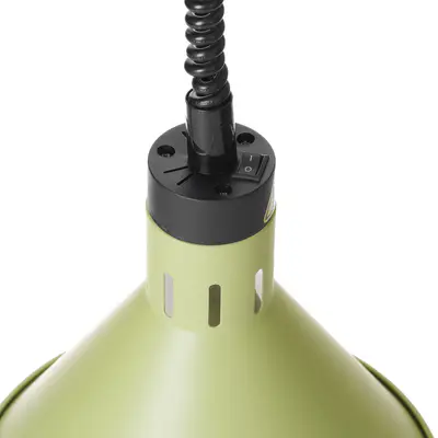 HENDI Lampa výškově nastavitelná ohřívací kuželová, HENDI, Zelená, 230V/250W, ⌀275x(H)250mm (3)