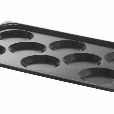 HENDI Podnos s nepřilnavým povrchem CONVECTOMAT EGGPLATE, HENDI, GN 1/1, Černá, 530x325x(H)26mm (6)