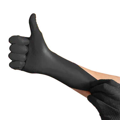 Rukavice nitril DIAMOND černé bezprašné vel. XXL 100ks (2)