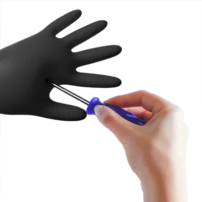 Rukavice nitril DIAMOND černé bezprašné vel. XXL 100ks (3)