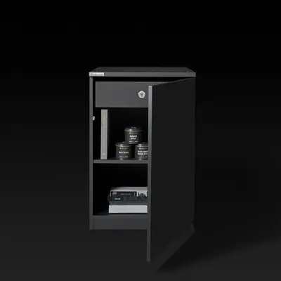 Dry Ager Skříňka podstavná černá se zásuvkou a mezipoličkou pro  DX 500 Premium S (2)