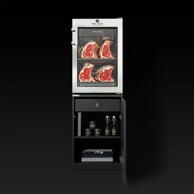 Dry Ager Skříňka podstavná černá se zásuvkou a mezipoličkou pro  DX 500 Premium S (5)