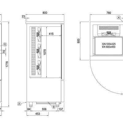 Coldline Zchlazovač/zmrazovač SMART W14X 400V (14x GN1/1 a EN600x400) (4)