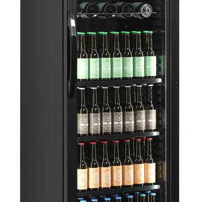 Tefcold Skříň chladicí prosklené dveře CEV425CP BLACK (2)