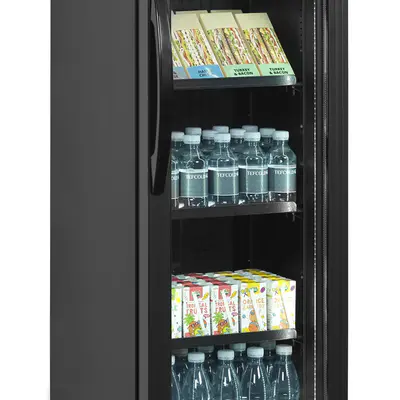Tefcold Skříň chladicí prosklené dveře FSC175H BLACK (3)