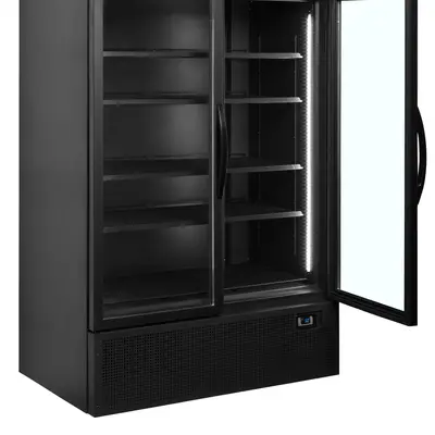 Tefcold Skříň chladicí prosklené dveře FSC1200H BLACK (4)
