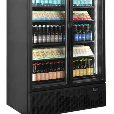 Tefcold Skříň chladicí prosklené dveře FSC1200H BLACK (5)