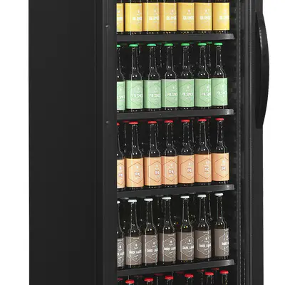 Tefcold Skříň chladicí prosklené dveře CEV425 BLACK L/H (3)