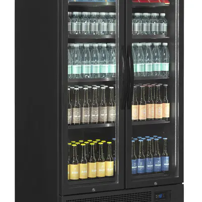 Tefcold Skříň chladicí prosklené dveře FSC891H Black (3)