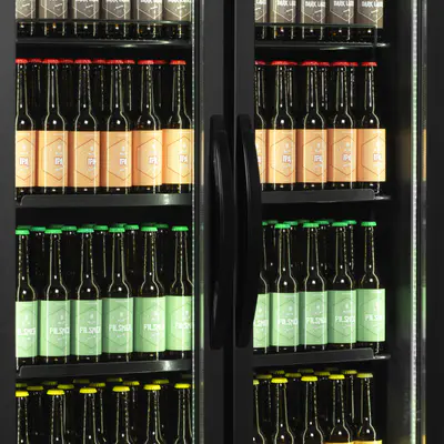 Tefcold Skříň chladicí prosklené dveře FSC891H Black (5)