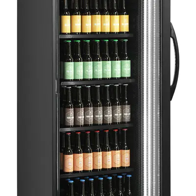 Tefcold Skříň chladicí prosklené dveře CEV425CP BLACK /Budis (4)