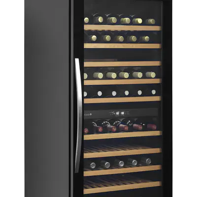 Tefcold Vinotéka černá duální bezrámová TFW300-2F (2)