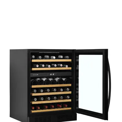 Tefcold Vinotéka černá duální bezrámová TFW200-2F (4)