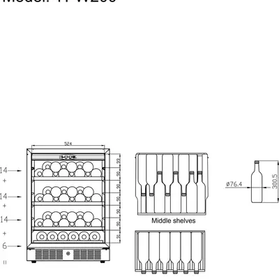 Tefcold Vinotéka TFW200-F (2)
