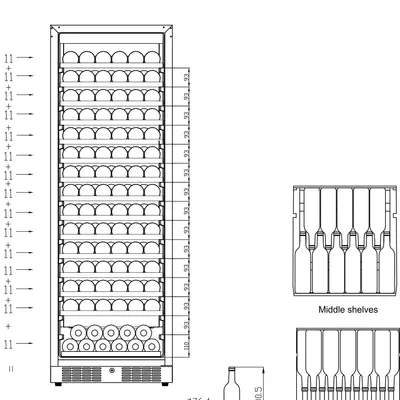 Tefcold Vinotéka TFW400-F (2)