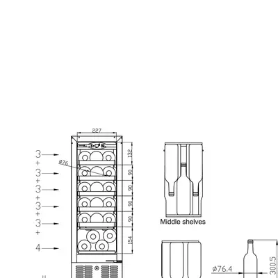 Tefcold Vinotéka TFW100-S (2)