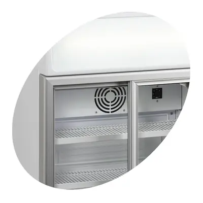 Tefcold Skříň chladicí stolní  prosklené dveře FSC 100 (2)