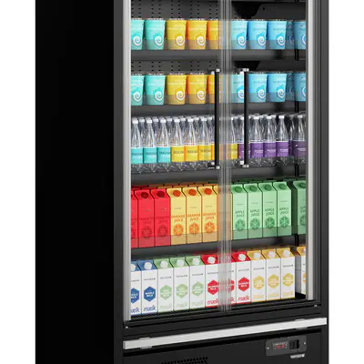Tefcold Vitrína chladicí přístěnná kř. dveře Galaxy+ GP10FGD Maxi Black (2)
