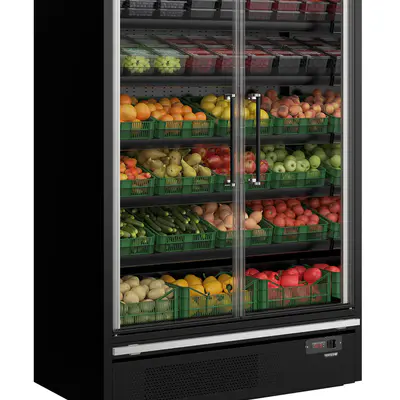 Tefcold Vitrína chladicí přístěnná kř. dveře Galaxy+ GP14FGD Maxi Black (3)