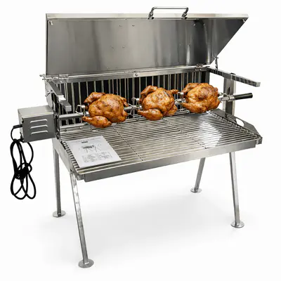 Gril na kuře, kýtu a živáňskou S90 / 1x Rotisserie UG Grill nerezový (2)