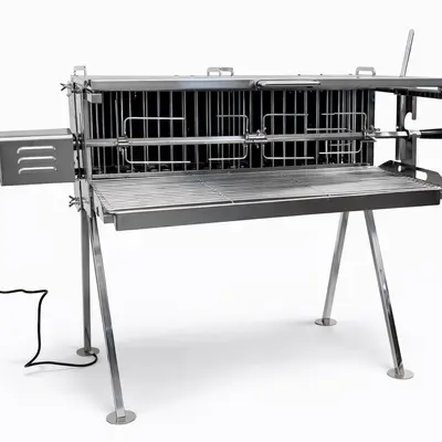 Gril na kuře, kýtu a živáňskou S90 / 1x Rotisserie UG Grill nerezový (4)