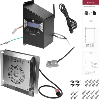 BROWIN Sada elektrických modulů s Wi-Fi ovladačem – dragON IQ 1,5kW, pro zahradní udírny (3)