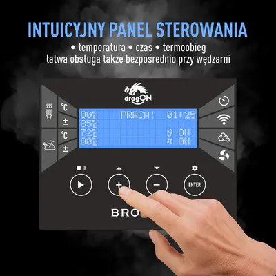 BROWIN Sada elektrických modulů s Wi-Fi ovladačem – dragON IQ 1,5kW, pro zahradní udírny (4)