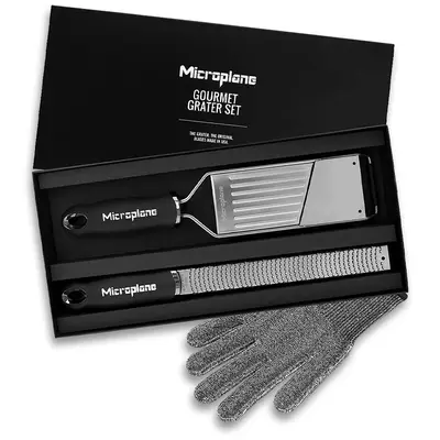 Microplane Sada dárková: 2ks struhadla Gourmet a ochranná rukavice Microplane (2)