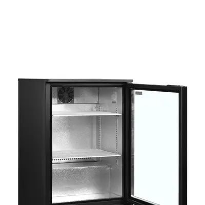 Tefcold Minibar prosklené křídlové dveře, černá DB126H (3)