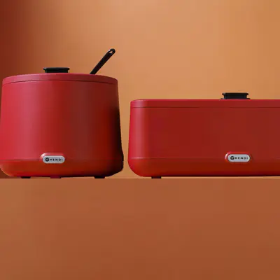 HENDI Kotlík na polévku UNIQ, 8L, Červená, 220-240V/500W (5)