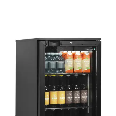 Tefcold Minibar prosklené křídlové dveře, černá BA6H (2)