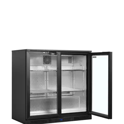 Tefcold Minibar prosklené křídlové dveře, černá BA21H (3)