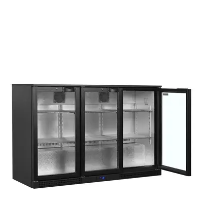 Tefcold Minibar prosklené křídlové dveře, černá BA31H (2)
