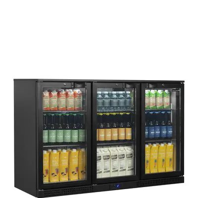 Tefcold Minibar prosklené křídlové dveře, černá BA31H (4)