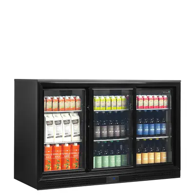 Tefcold Minibar prosklené posuvné dveře, černá DB301S-3 (4)