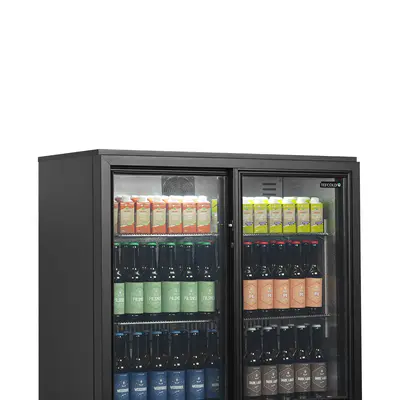 Tefcold Minibar prosklené posuvné dveře, černá BA21S (3)