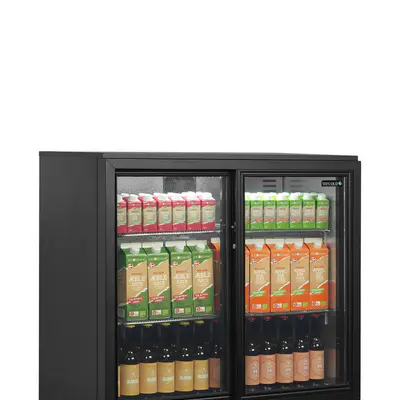 Tefcold Minibar prosklené posuvné dveře, černá BA26S (3)