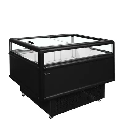Tefcold Vitrína černá chladicí / mrazicí s přepínáním UHD 201 Black (2)
