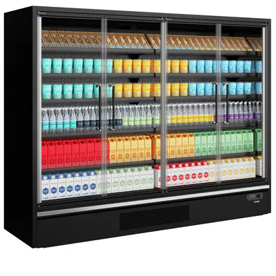 Tefcold Vitrína chladicí  přístěnná, kř. dveře Galaxy+ GP26FGD Maxi Black (2)