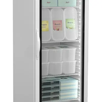 Tefcold Skříň mrazicí  prosklené dveře, bílá UF400VGW (3)