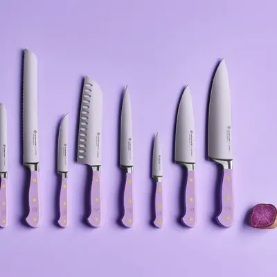 Wüsthof Nůž Santoku s dutými výbrusy, Purple Yam, 17 cm CLASSIC COLOUR (5)