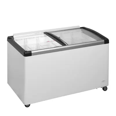 Tefcold Mraznička pultová  prosklené oblé víko IDB400-W1 (4)